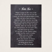 葬儀素朴3写真記念祈りの言葉カード (裏面)