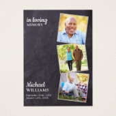 葬儀素朴3写真記念祈りの言葉カード (正面)