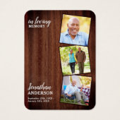 葬儀素朴3写真詩記念祈りの言葉カード (正面)