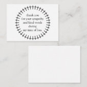 葬儀縁どの後の十字架のサンキューカード ノートカード (正面/裏面)