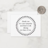 葬儀縁どの後の十字架のサンキューカード ノートカード (正面/裏面インサイチュ)