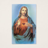 葬儀聖なるハートイエス祈りの言葉同情カード (正面)