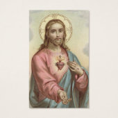 葬儀聖なるハートイエス祈りの言葉同情カード (正面)