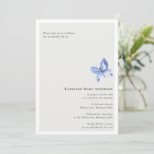 葬儀記念お祝い 招待状 (スタンド正面)