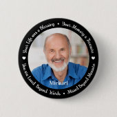 葬儀記念カスタム記念写真 缶バッジ (正面)