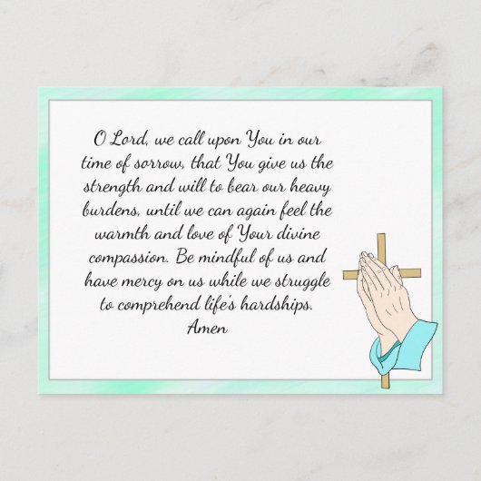 葬儀記念カードまたは記念記念カード ポストカード (裏面)