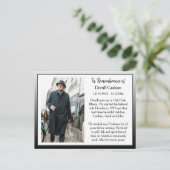 葬儀記念カードまたは記念記念カード ポストカード (スタンド正面)