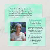 葬儀記念カードまたは記念記念カード ポストカード (正面/裏面)