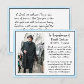 葬儀記念カードまたは記念記念カード ポストカード (正面/裏面)