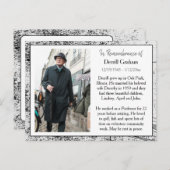 葬儀記念カードまたは記念記念カード ポストカード (正面/裏面)