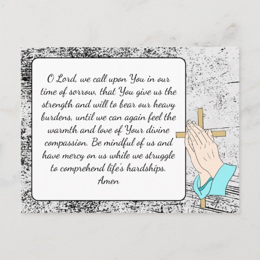 葬儀記念カードまたは記念記念カード ポストカード (裏面)