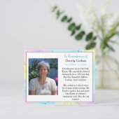 葬儀記念カードまたは記念記念カード ポストカード (スタンド正面)