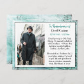 葬儀記念カードまたは記念記念カード ポストカード (正面/裏面)