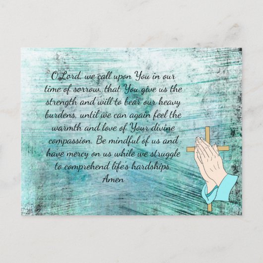 葬儀記念カードまたは記念記念カード ポストカード (裏面)