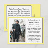 葬儀記念カードまたは記念記念カード ポストカード (正面/裏面)