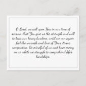 葬儀記念カードまたは記念記念カード ポストカード (裏面)