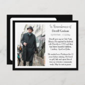 葬儀記念カードまたは記念記念カード ポストカード (正面/裏面)