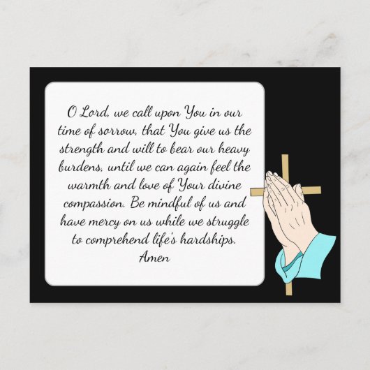 葬儀記念カードまたは記念記念カード ポストカード (裏面)