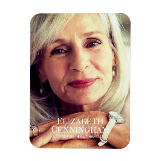 葬儀記念クラシックシンプルフォトカード マグネット (縦)