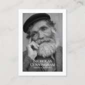 葬儀記念クラシックシンプルフォト祈りの言葉カード 名刺 (正面)