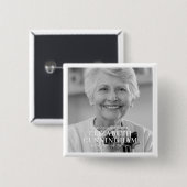 葬儀記念クラシックシンプル写真 缶バッジ (正面&裏面)