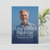 葬儀記念シンプルお祝い 招待状 (スタンド正面)