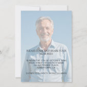 葬儀記念シンプルお祝い 招待状 (裏面)