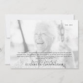 葬儀記念シンプルの写モダン真 サンキューカード (正面)