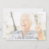 葬儀記念シンプルの写モダン真 サンキューカード (正面)