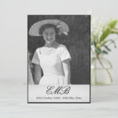 葬儀記念シンプル写真エレガント招待状 招待状 (スタンド正面)