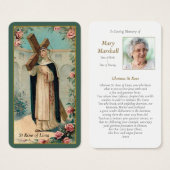 葬儀記念セントバラ祈りの言葉共感表 (正面&裏面)