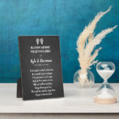 葬儀記念チョーク黒板効果親愛品 フォトプラーク (側面)