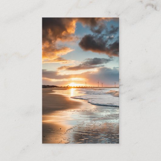 葬儀記念ビーチ祈りの言葉共感表 名刺 (正面)