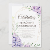 葬儀記念フローラフラワージオメトリックウッド 招待状 (正面)