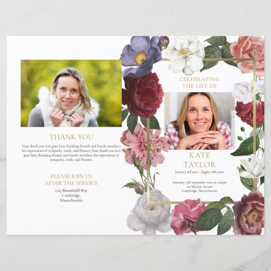 葬儀記念フローラ事業順番 (正面)