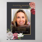 葬儀記念フローラ写真お祝いオブ・ライフ ポスター (正面)