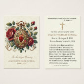 葬儀記念フローラ宗教祈りの言葉カード (正面&裏面)