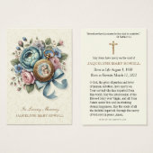 葬儀記念フローラ宗教祈りの言葉カード (正面&裏面)