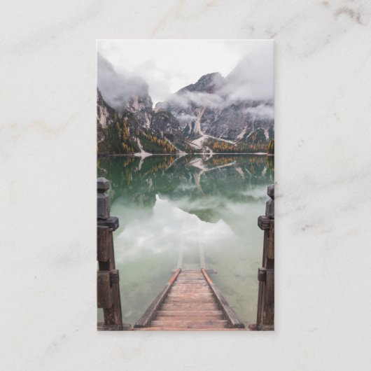 葬儀記念マウンテン祈りの言葉共感表 名刺 (正面)