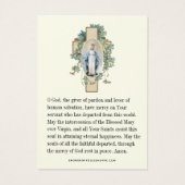 葬儀記念メアリー祈りの言葉ホリーカード (裏面)