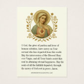 葬儀記念メアリー祈りの言葉写真 (裏面)