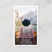 葬儀記念モダンとシンプルフォトカード 名刺 (正面)