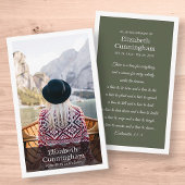 葬儀記念モダンとシンプルフォトカード 名刺