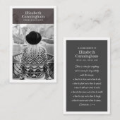 葬儀記念モダンとシンプル写真 名刺 (正面/裏面)