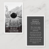 葬儀記念モダンとシンプル写真 名刺 (正面/裏面)