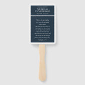 葬儀記念モダンカラーブロックフォトカード ハンドファン (裏面)