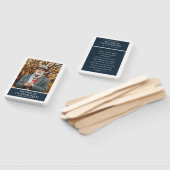 葬儀記念モダンカラーブロックフォトカード ハンドファン (組立なし)