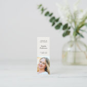 葬儀記念モダン詩ミニブックマークカード スキニー名刺 (スタンド正面)