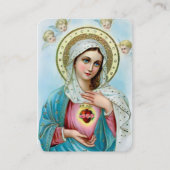 葬儀記念ヴァージンメアリー祈りの言葉共感表 名刺 (正面)