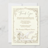 葬儀記念ヴィンテージ天使の宗教 サンキューカード (正面)